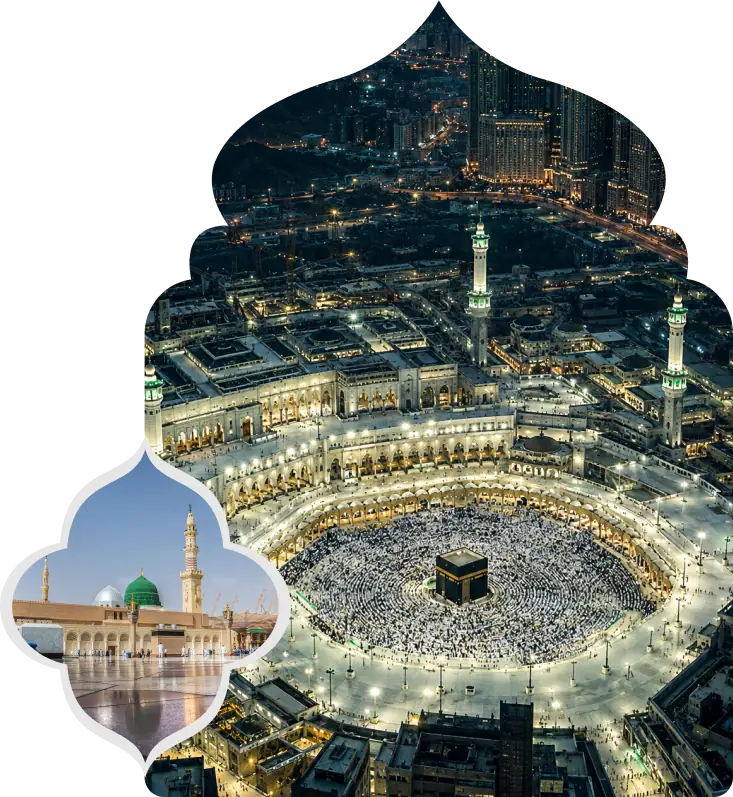 Masjid Al Haram in Makkah and Masjid An Nabawi in Madinah