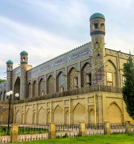 Historic Ottoman mosque above the rooftops of Istanbul